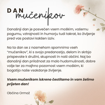 VOŠČILO OB DNEVU MUČENIKOV